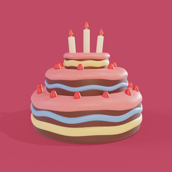 Birthday Cake 3D Models For Download | TurboSquid