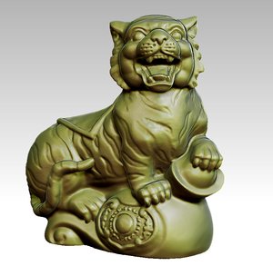 3D tiger statue