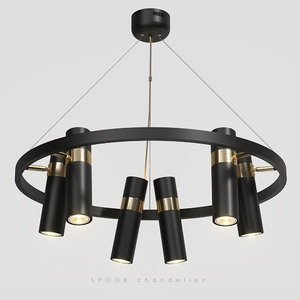 3D contemporary chandelier spoor 6