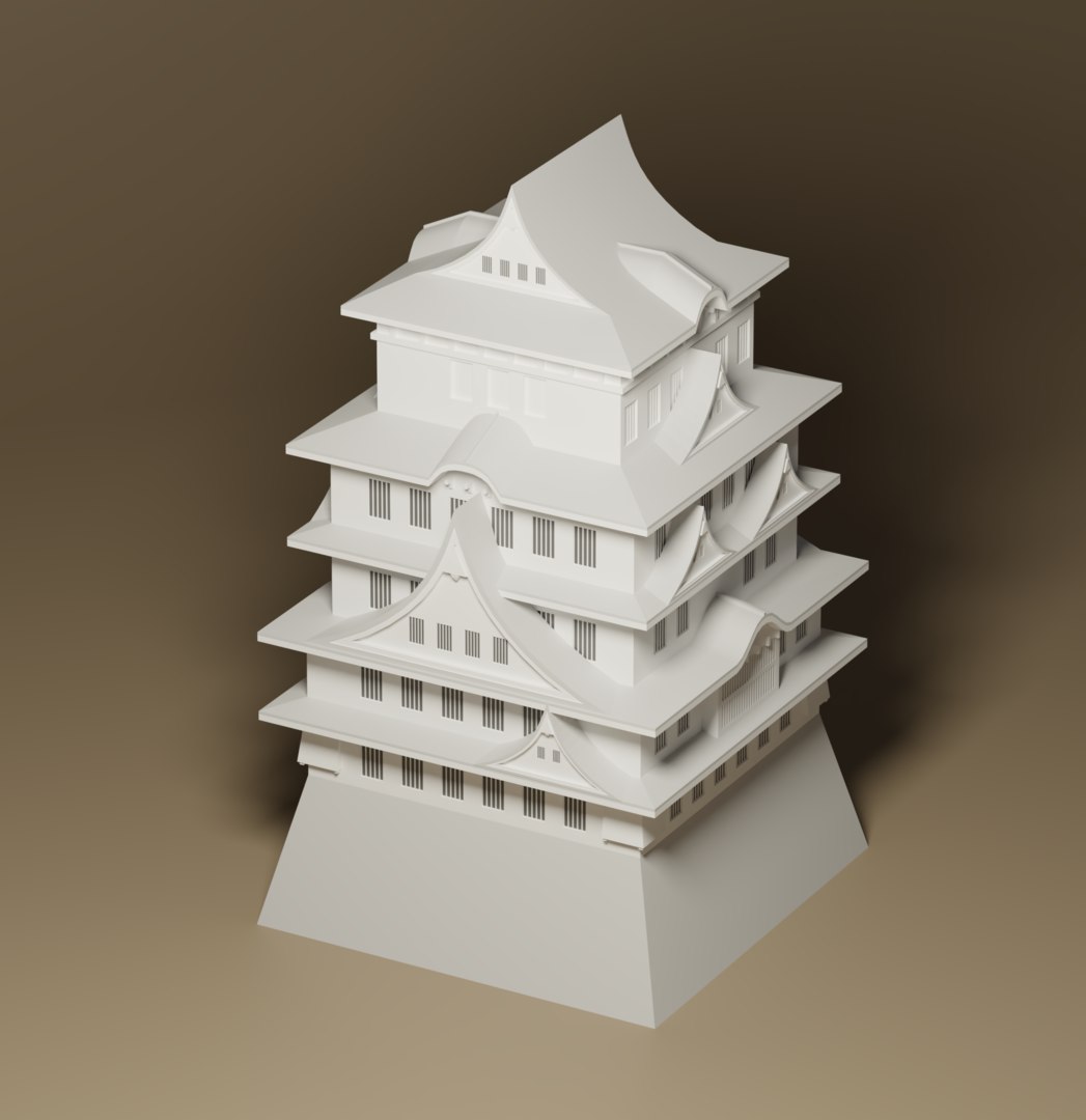 3D model cartoon japan himeji castle TurboSquid 1606529
