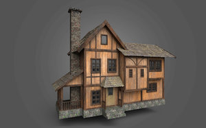 old wood house model