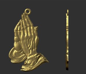 3D praying hands