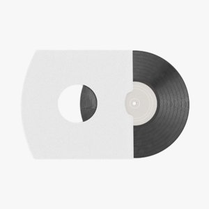 3D model vinyl record sleeve 3