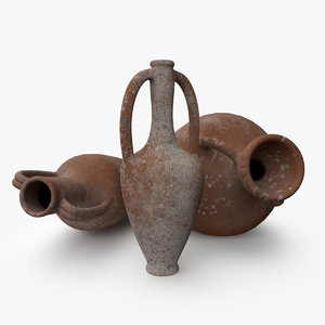 3D model amphoras ancient