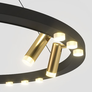3D contemporary chandelier agvid lights model