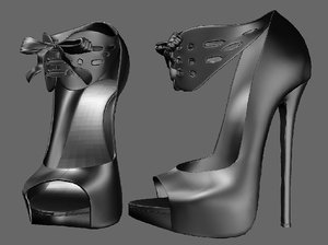 3D shoeshighheelboot model