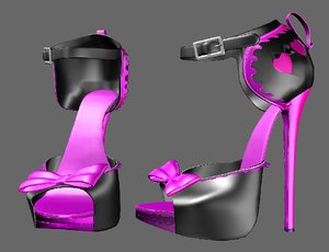 3D model shoeshighheelboot