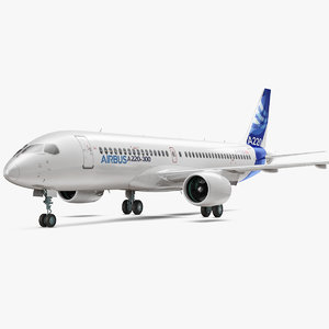 3D airbus a220 300 interior model