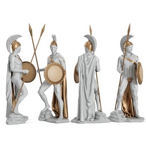 3D greek ares war sculpture