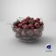 3D cherries glass plate