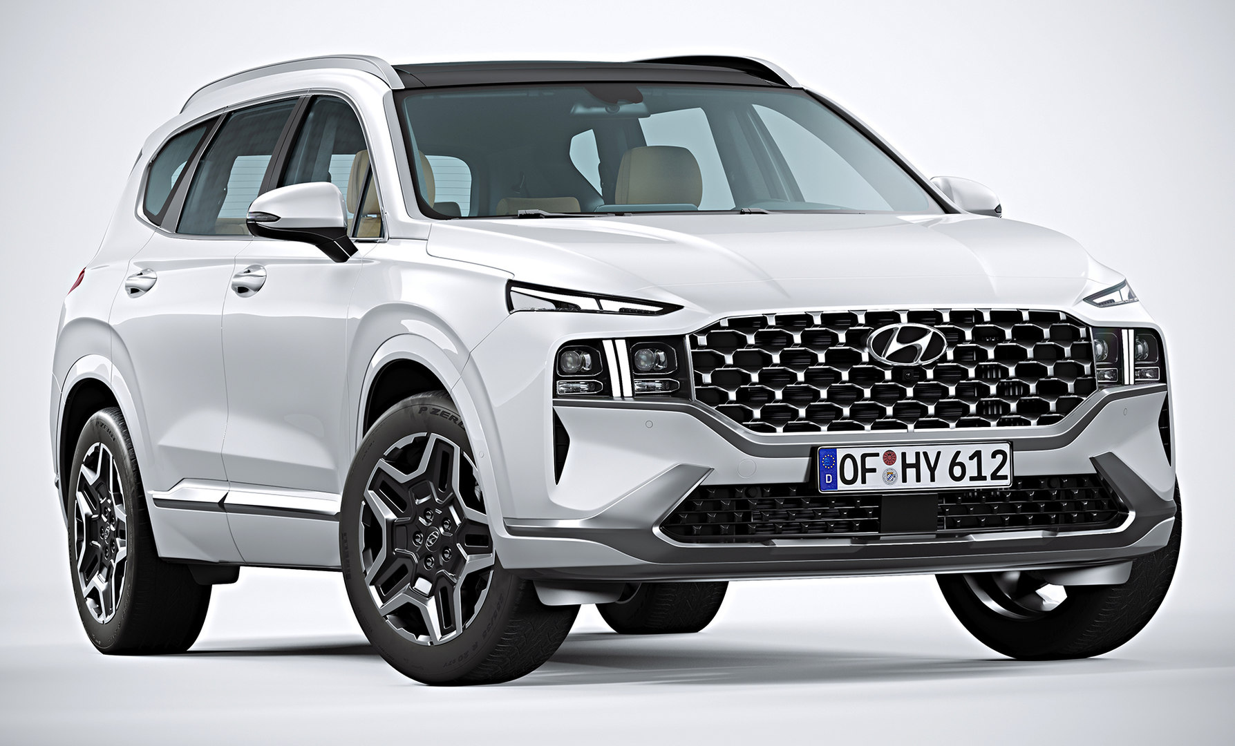 2021 hyundai santa fe 3d modell turbosquid 1597851