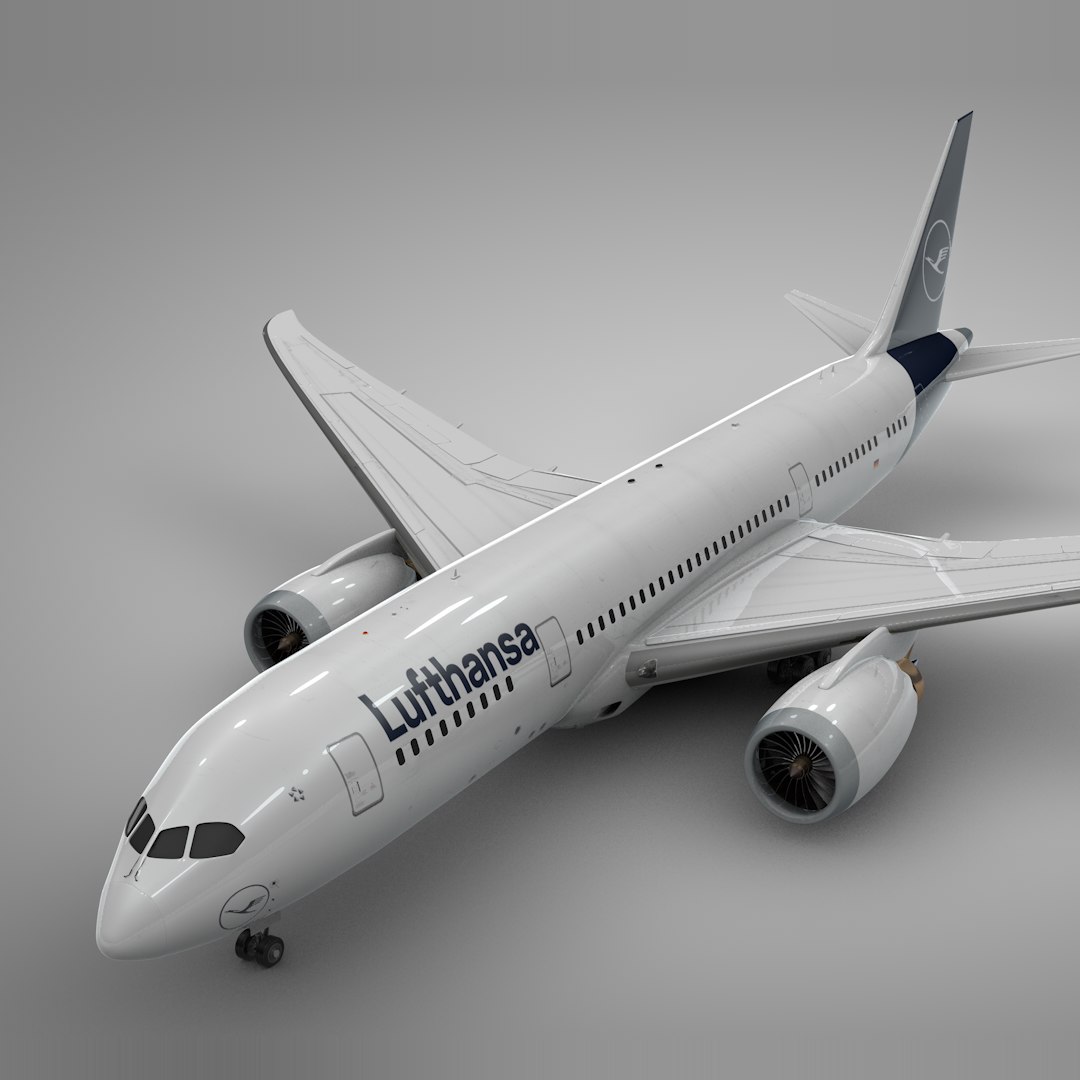 Boeing 787 dreamliner lufthansa model - TurboSquid 1608783