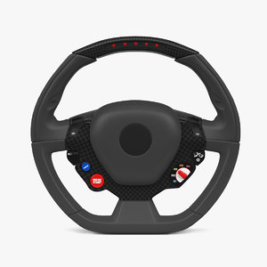 sport steering wheel 3D model
