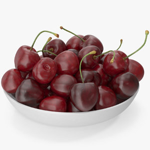 3D sweet cherries plate
