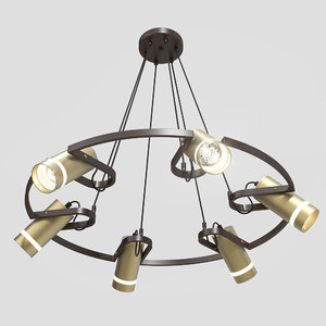 contemporary chandelier conan lamps 3D model