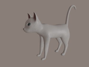 cat animal nature 3D model