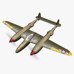p-38 ar lockheed lightning 3D
