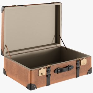 3D realistic retro suitcase 1 model