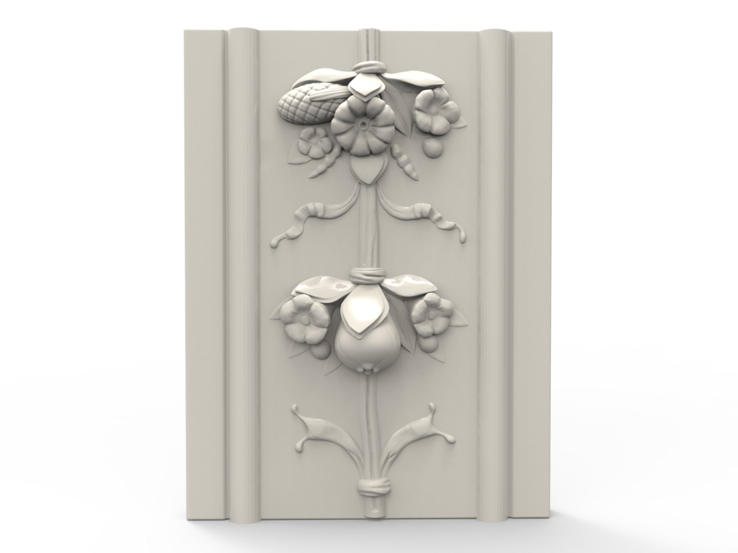 Flower Wall Relief Sculpture 3DModell TurboSquid 1609818