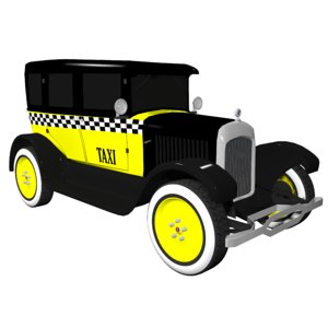 1926 studebaker taxi 3D model