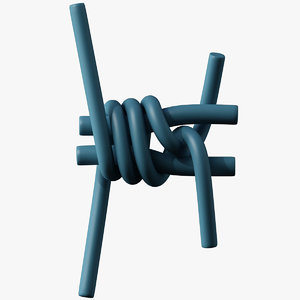3D barbed wire spline model