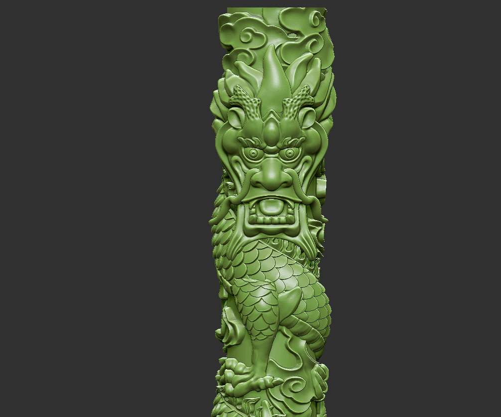 3D dragon pillar TurboSquid 1610498