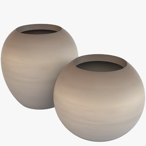 3d modern pots