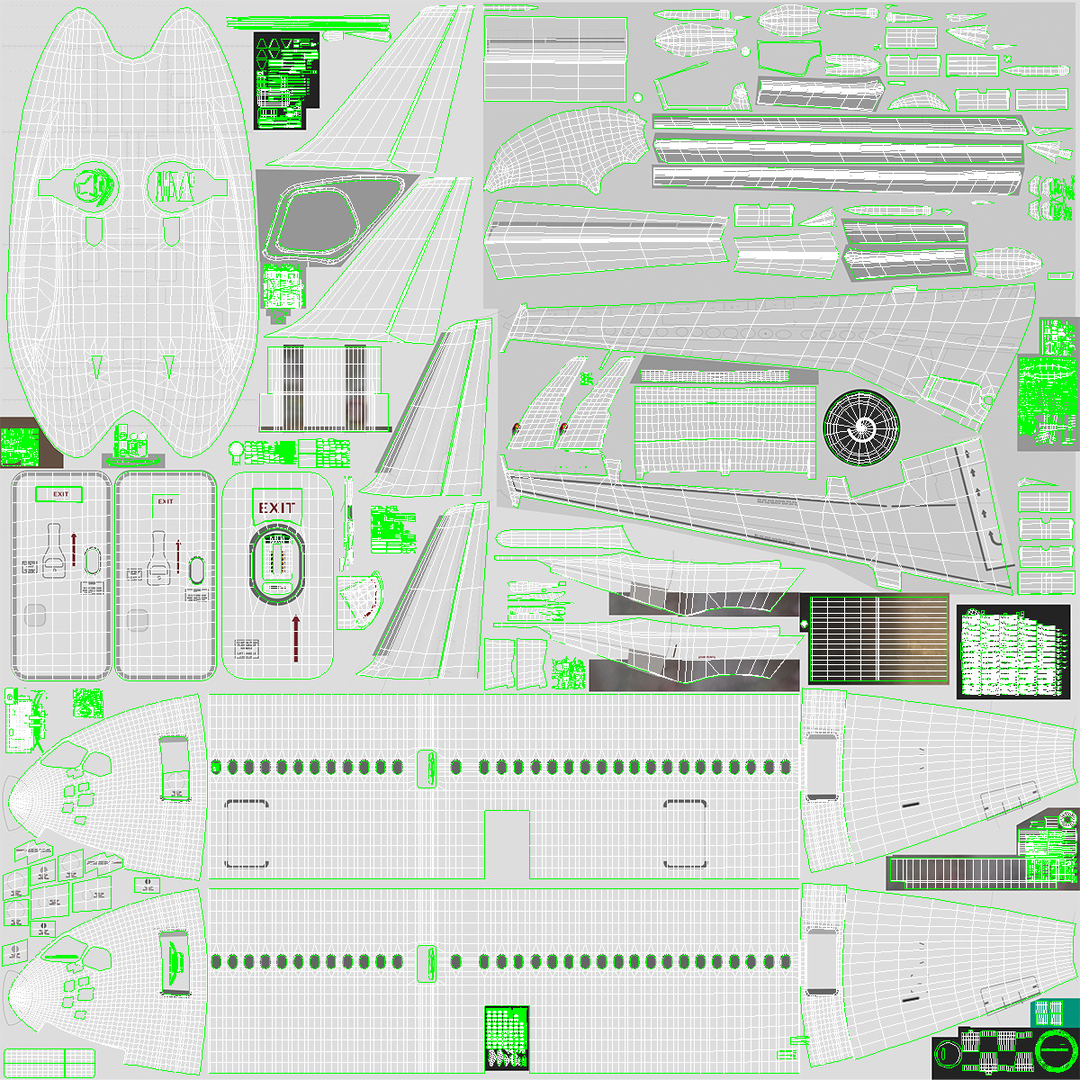 3D airbus a220 100 interior - TurboSquid 1610996