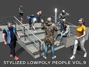 stylized people casual pack 3D