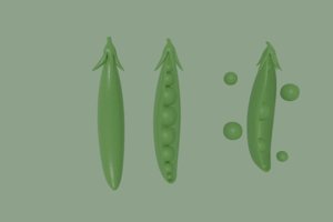 green pea 3D model