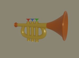trumpet toy 3D model