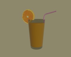 orange juice 3D model