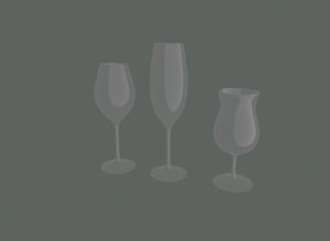 champagne glasses model