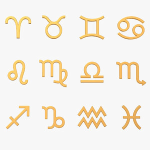 3D zodiac signs