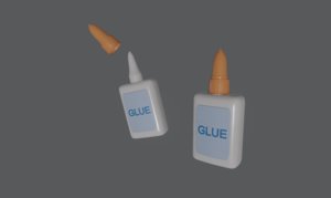 white glue bottle 3D model