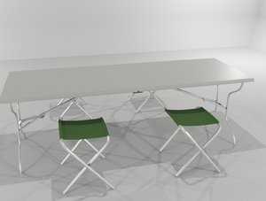 3D picnic table model