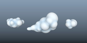 cartoon cloud 3D model