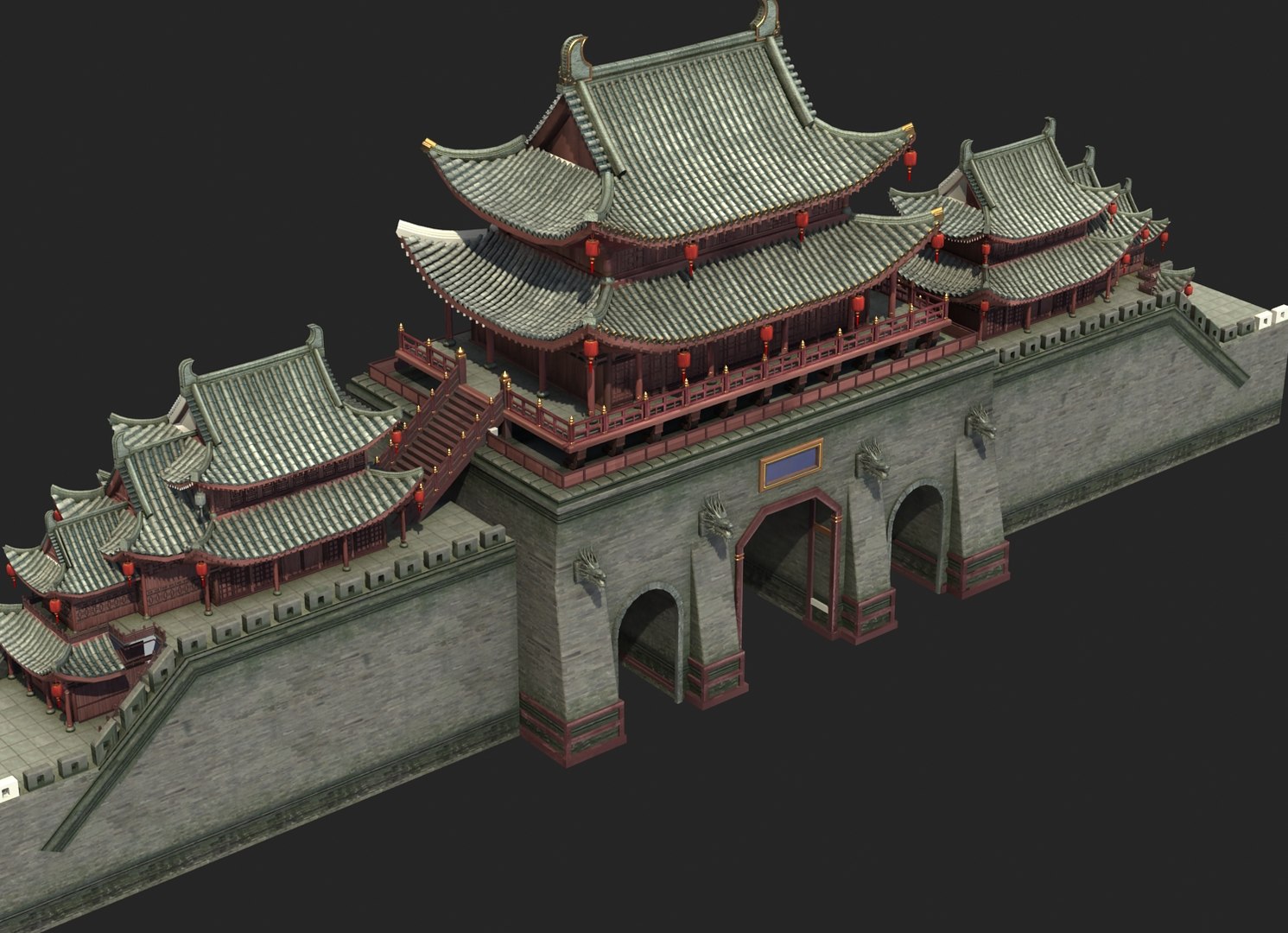 3D ancient city walls model - TurboSquid 1611529