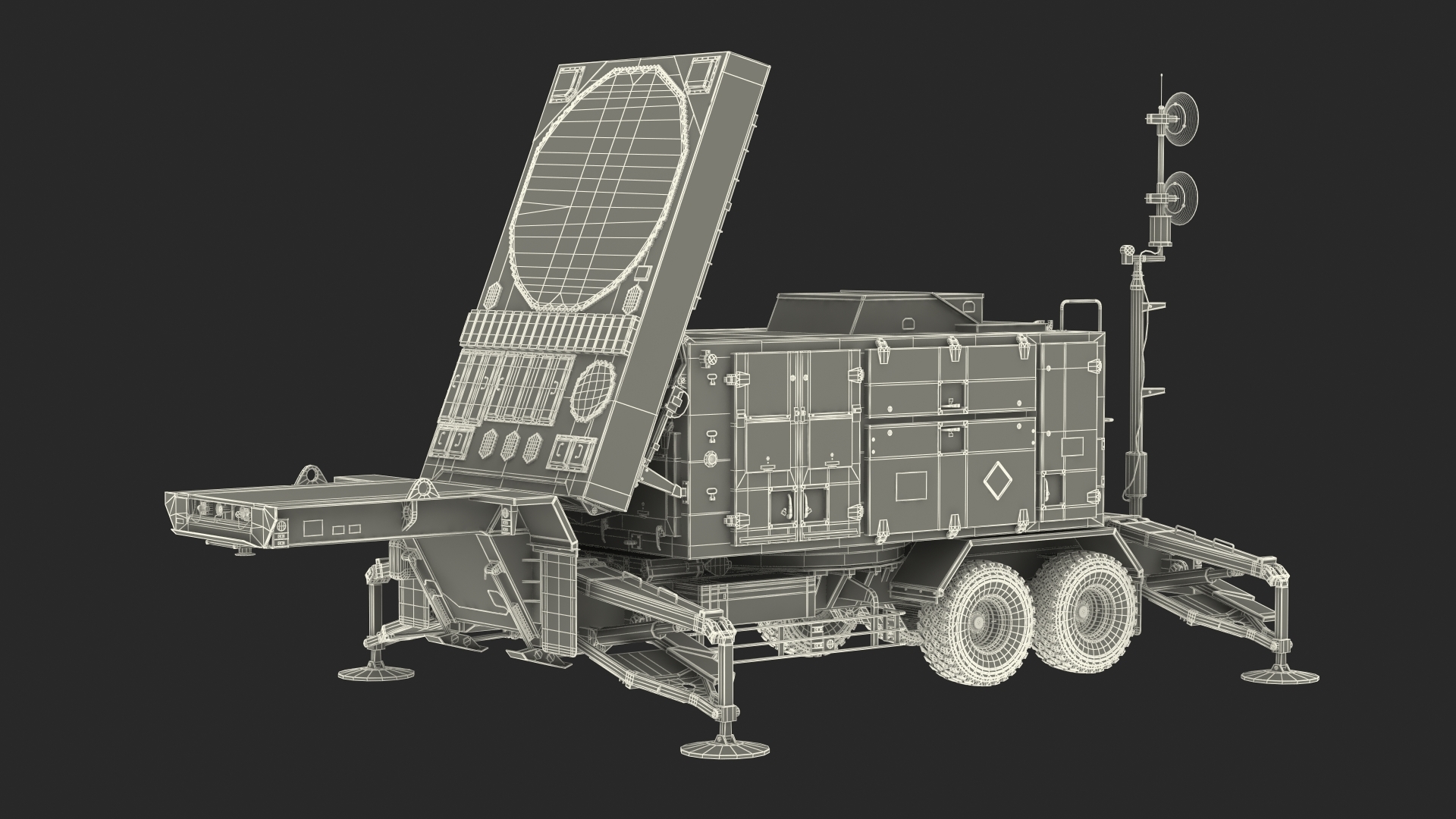 Modèle 3D De Patriot Radar AN MPQ53 Vert - TurboSquid 1611756