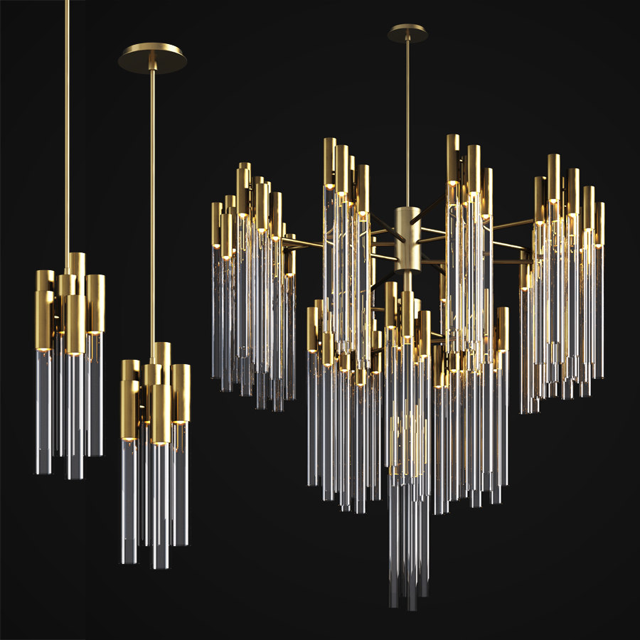 Burj Chandelier Pendant Luxxu 3D-Modell - TurboSquid 1612033