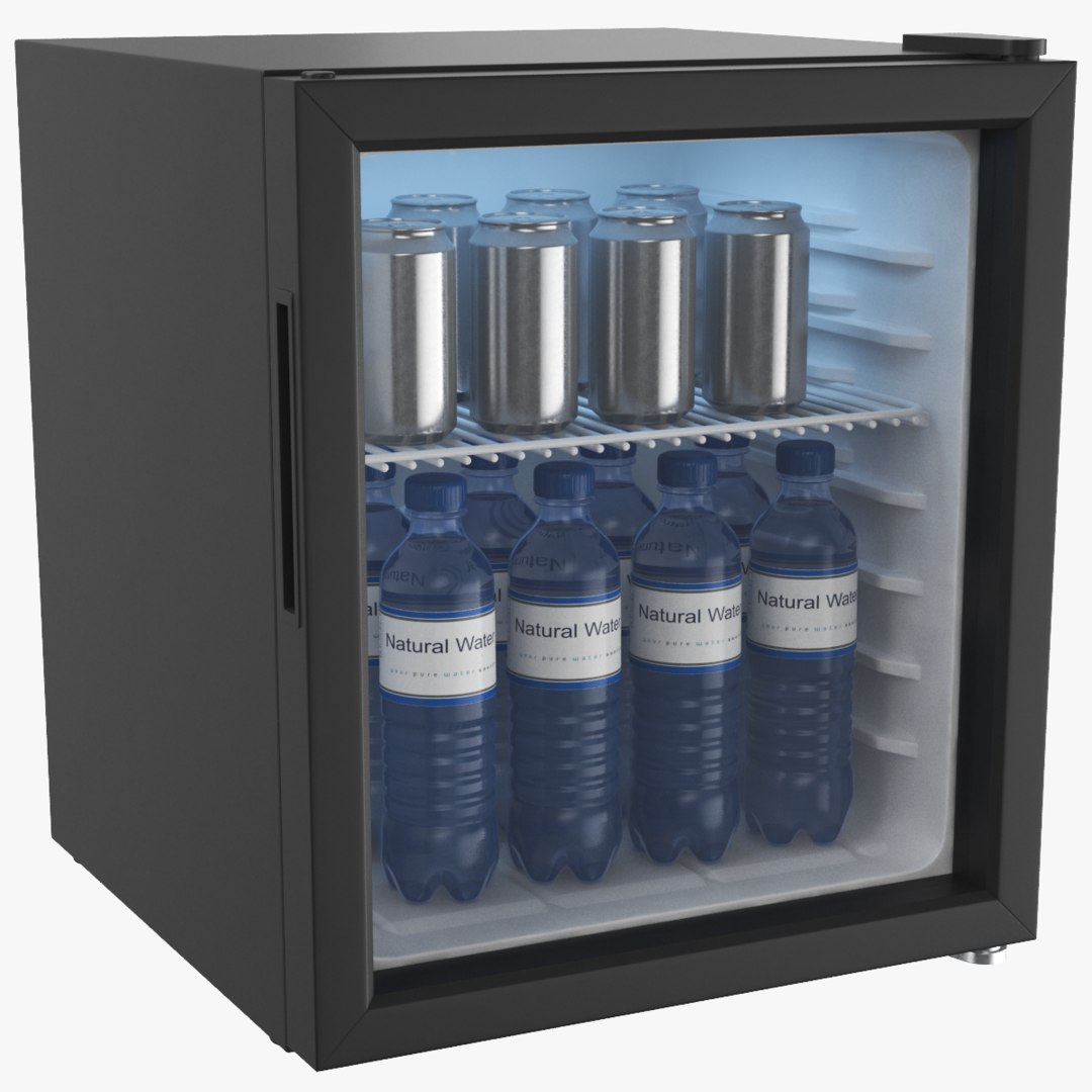 Real mini fridge 3D model TurboSquid 1612124