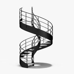 spiral stair staircase 3D model