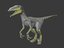 velociraptor rigged animation model