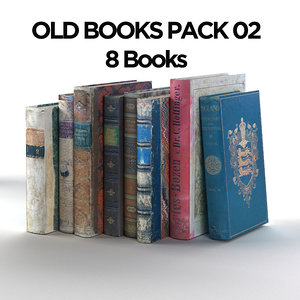 old books pack 02 3D model