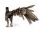 3D velociraptor feathers rigged