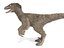 3D velociraptor feathers rigged