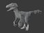 3D velociraptor feathers rigged