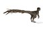 3D velociraptor feathers rigged