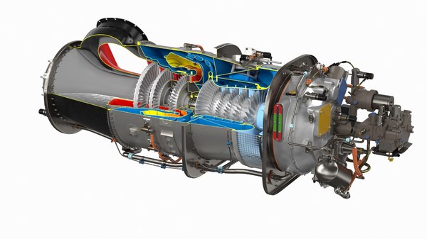 3D pt6c-67c turboshaft slice engine - TurboSquid 1612650