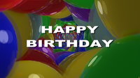Happy birthday balls billboard